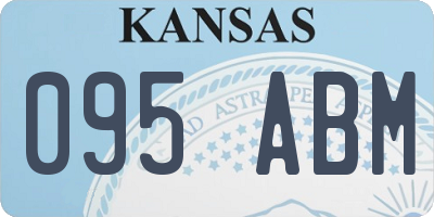 KS license plate 095ABM