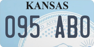 KS license plate 095ABO