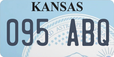 KS license plate 095ABQ