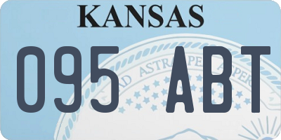 KS license plate 095ABT