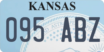 KS license plate 095ABZ