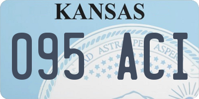 KS license plate 095ACI