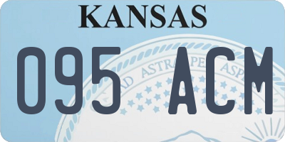KS license plate 095ACM