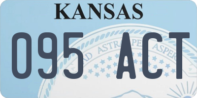 KS license plate 095ACT
