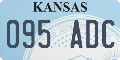 KS license plate 095ADC