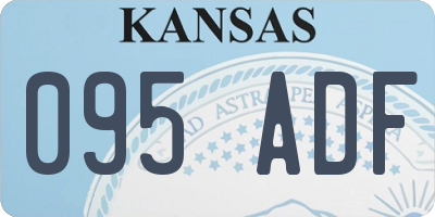 KS license plate 095ADF
