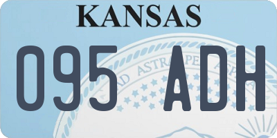 KS license plate 095ADH