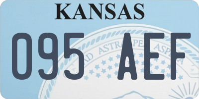 KS license plate 095AEF