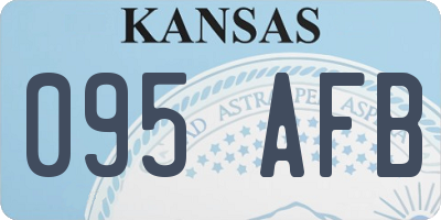 KS license plate 095AFB