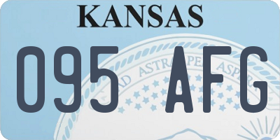 KS license plate 095AFG