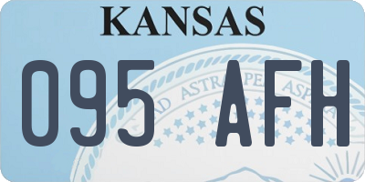 KS license plate 095AFH