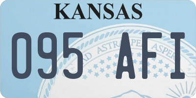 KS license plate 095AFI