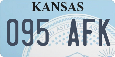 KS license plate 095AFK