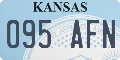 KS license plate 095AFN