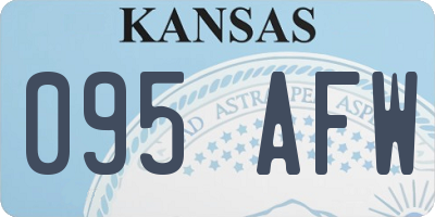 KS license plate 095AFW