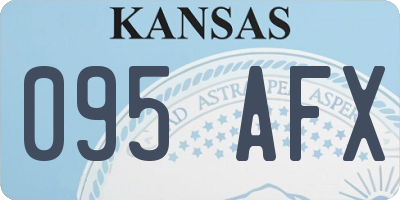 KS license plate 095AFX