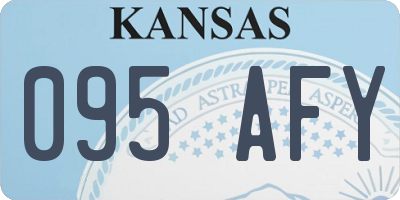 KS license plate 095AFY