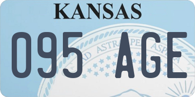 KS license plate 095AGE