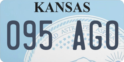 KS license plate 095AGO