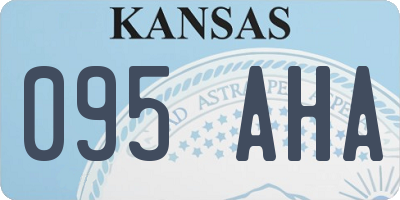 KS license plate 095AHA
