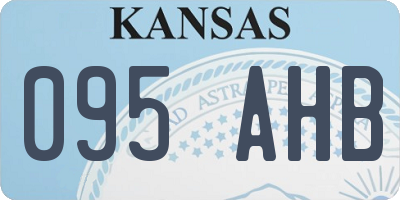 KS license plate 095AHB