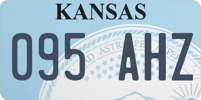 KS license plate 095AHZ