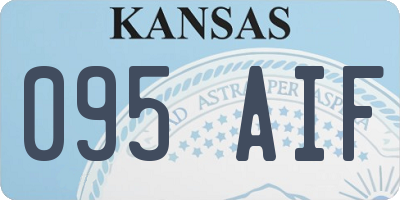 KS license plate 095AIF