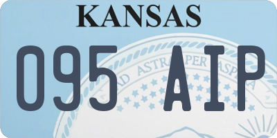 KS license plate 095AIP