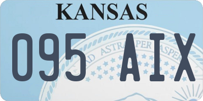 KS license plate 095AIX