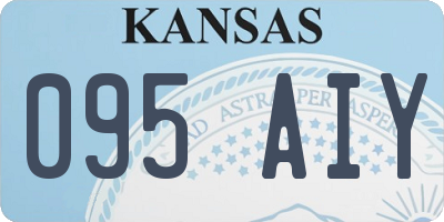KS license plate 095AIY