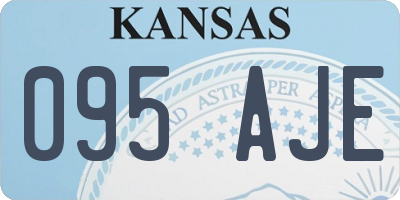 KS license plate 095AJE