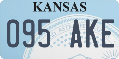 KS license plate 095AKE