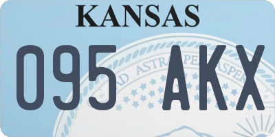 KS license plate 095AKX