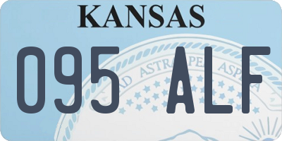 KS license plate 095ALF