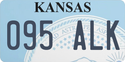 KS license plate 095ALK