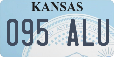 KS license plate 095ALU