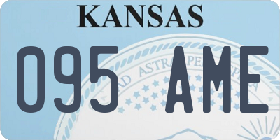KS license plate 095AME