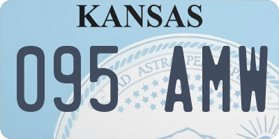 KS license plate 095AMW