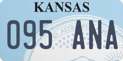 KS license plate 095ANA