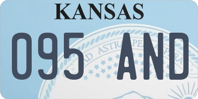KS license plate 095AND