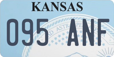 KS license plate 095ANF