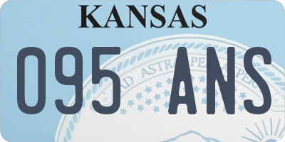 KS license plate 095ANS