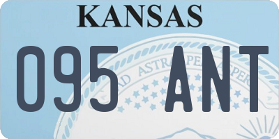 KS license plate 095ANT
