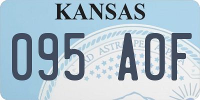 KS license plate 095AOF