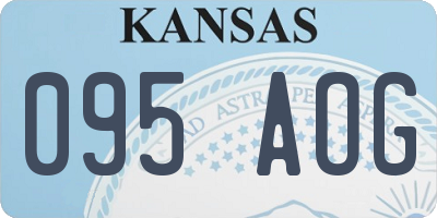 KS license plate 095AOG