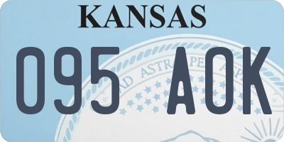 KS license plate 095AOK