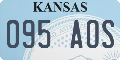 KS license plate 095AOS