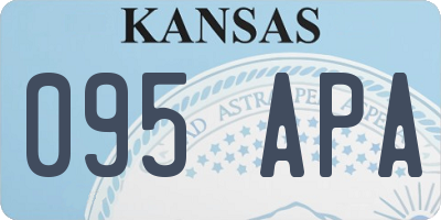 KS license plate 095APA