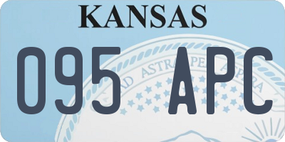 KS license plate 095APC