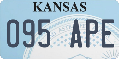 KS license plate 095APE